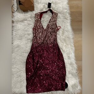 Hot Miami Styles Sparkling Wine Sequin Dress
